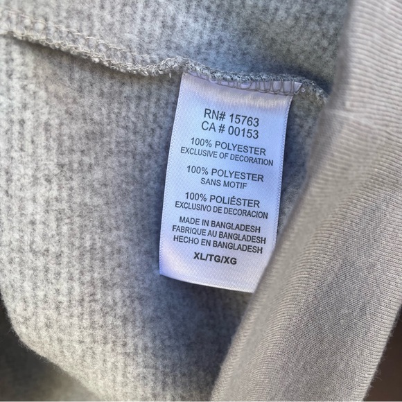 Champion Ole Miss Rebels Grey/White 1/4-Zip Fleece Pullover XL - Picture 12 of 13